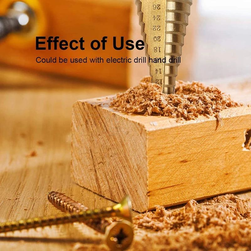 3pcs HSS Step Drill Bit Set Straight Spiral Groove Titanium Coated Hand Tools 4-12mm 4-20mm 4-32mm for Wood Metal Hole Cutter
3pcs HSS Step Drill Bit Set Straight Spiral Groove Titanium Coated Hand Tools 4-12mm 4-20mm 4-32mm for Wood Metal Hole Cutter