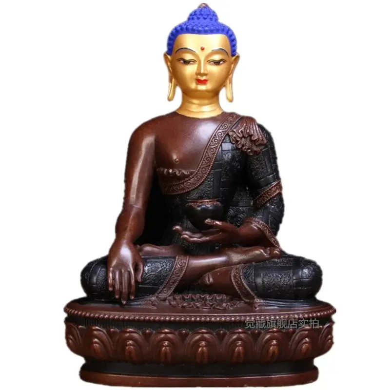 

Китайская античная латунная Бронзовая статуя Будды, семейное украшение, металлические поделки, предметы мебели 984135