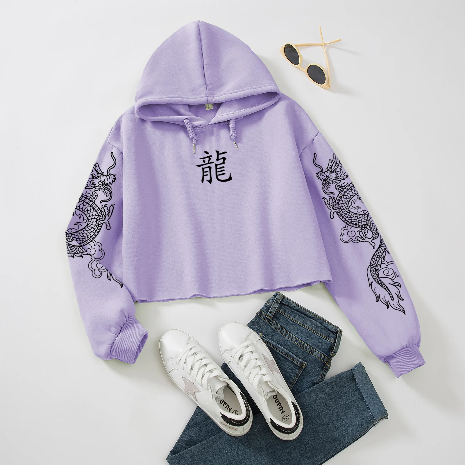 Dragon Sweatshirts Women Cotton Crop Hooded Harajuku Cartoon Printed Hoodie Fashion Baggy Retro Streetwear Tracksuit for Ladies
Dragon Sweatshirts Women Cotton Crop Hooded Harajuku Cartoon Printed Hoodie Fashion Baggy Retro Streetwear Tracksuit for Ladies