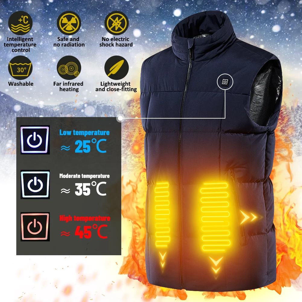2021 NewOutdoor USB Infrared Heating Vest Jacket Winter Electric Heating Warm Clothing Sports Vest High Quality Heated Jackets
2021 NewOutdoor USB Infrared Heating Vest Jacket Winter Electric Heating Warm Clothing Sports Vest High Quality Heated Jackets