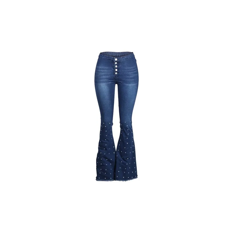 Fashion Elastic High Waist Denim Flare Pants Women Retro Diamonds Jeans Wide Leg Trousers Lady Casual Bell-Bottoms Flare Pants
Fashion Elastic High Waist Denim Flare Pants Women Retro Diamonds Jeans Wide Leg Trousers Lady Casual Bell-Bottoms Flare Pants