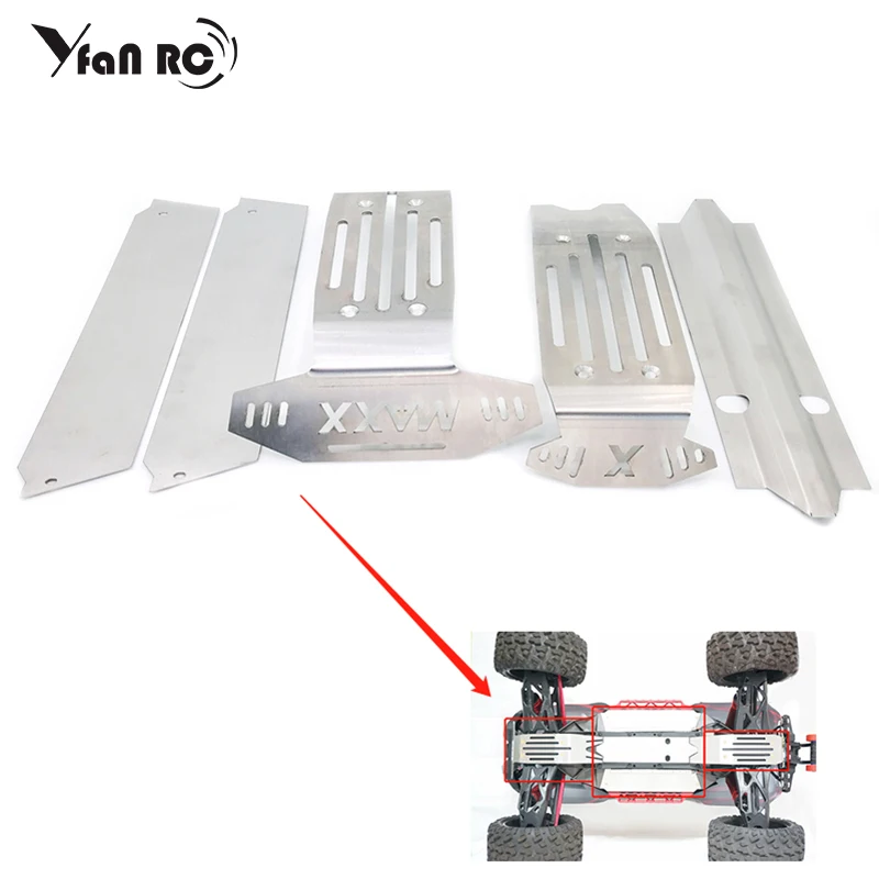 Metal Chassis Armor Suit Stainless Steel Skid Plate Kit Chassis Armor Protection Plate For 1/5 TRAXXX XMAXX X-MAXX RC Car Parts
Metal Chassis Armor Suit Stainless Steel Skid Plate Kit Chassis Armor Protection Plate For 1/5 TRAXXX XMAXX X-MAXX RC Car Parts
