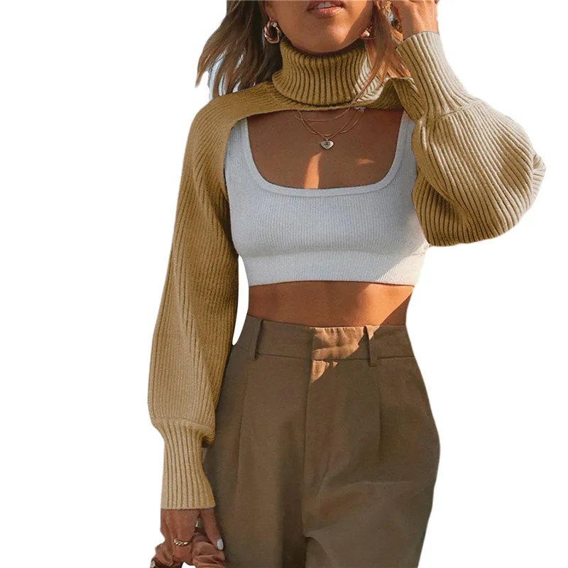 Female Sweater, Solid Color High Collar Long Puff Sleeve Knitwear Pullover for Women, Black/Apricot Spring ,autumn
Female Sweater, Solid Color High Collar Long Puff Sleeve Knitwear Pullover for Women, Black/Apricot Spring ,autumn