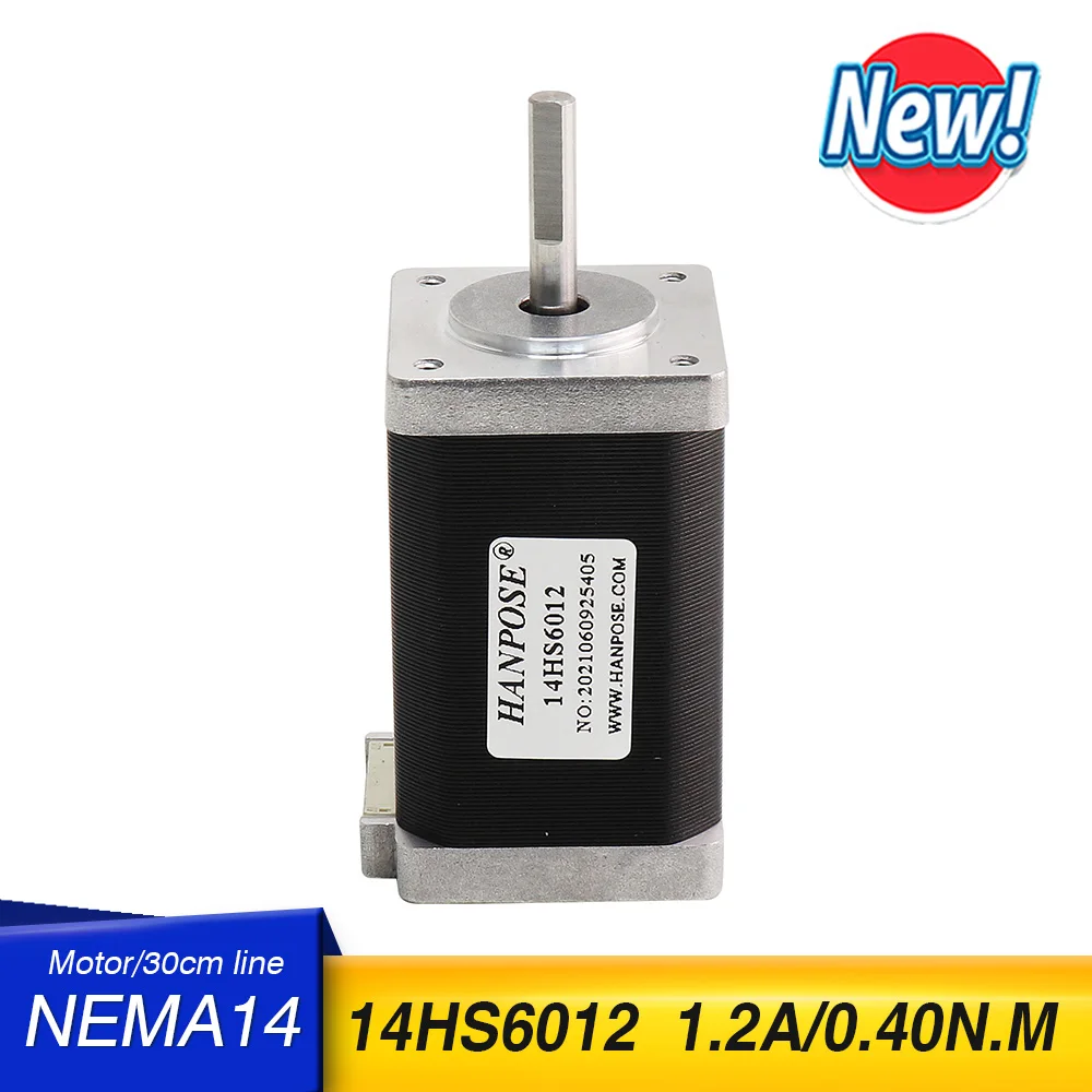 100PCS NEMA14 Stepper motor 1.2A 0.40N.m 35x60mm 14HS6012 35 step motor Nema14 for 3D printer CNC milling machine
100PCS NEMA14 Stepper motor 1.2A 0.40N.m 35x60mm 14HS6012 35 step motor Nema14 for 3D printer CNC milling machine