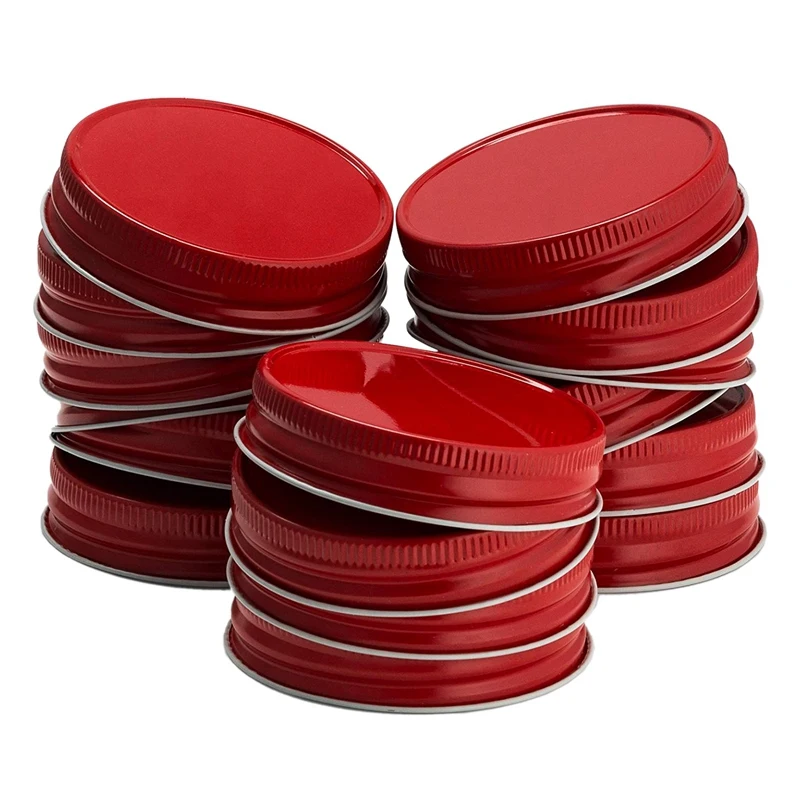 24 Packs Mason Jar Lids Regular Mouth Leak Proof Secure Mason Storage Solid Caps (Red)
24 Packs Mason Jar Lids Regular Mouth Leak Proof Secure Mason Storage Solid Caps (Red)