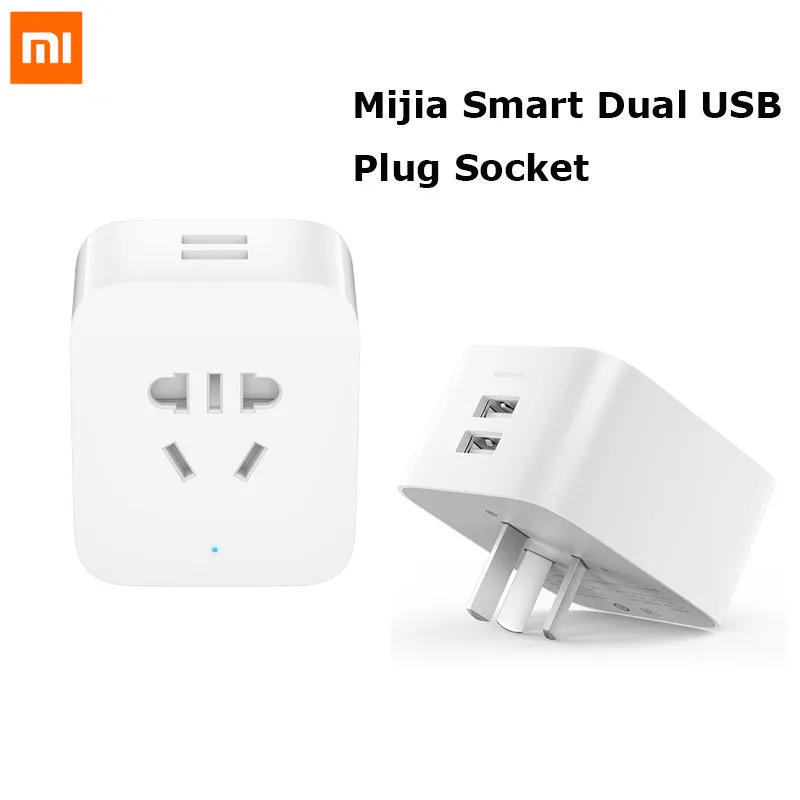 Умная розетка Xiaomi Mijia улучшенная Быстрая зарядка с двумя USB разъемами ZigBee базовая