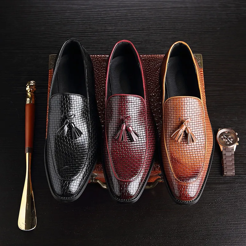 Men Tassel Loafers PU Leather Formal Shoes Brick Pattern Large Size 48 Simple Slip On Man Casual Footwear Gradient Color
Men Tassel Loafers PU Leather Formal Shoes Brick Pattern Large Size 48 Simple Slip On Man Casual Footwear Gradient Color
