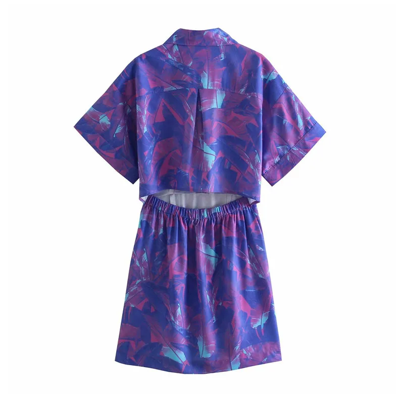 2021 new retro summer hollow open back printed short-sleeved waistless short-sleeved dress
2021 new retro summer hollow open back printed short-sleeved waistless short-sleeved dress