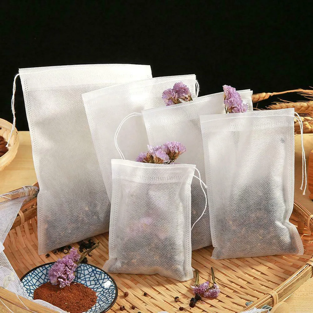 

Пакетики чайные пустые со шнурком, Запаянные, фильтровальная бумага, для чайных инструментов 100, 200/травяной листовой чай шт.