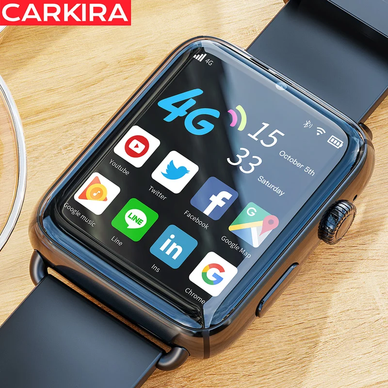 Смарт-часы Carkira DM20 4G Android 9 1 88 дюйма IPS 4 + 64 ГБ GPS Wi-Fi 1200 мА · ч | Электроника
