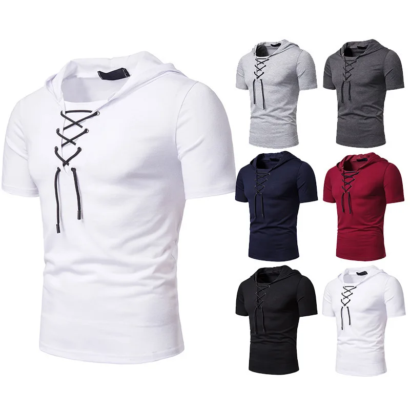Free Shipping 2021 Men's Fashion Lace T-shirt with Hood Black White Sports Leisure Tee Mens Summer Short Sleeve Cotton T Shirts
Free Shipping 2021 Men's Fashion Lace T-shirt with Hood Black White Sports Leisure Tee Mens Summer Short Sleeve Cotton T Shirts