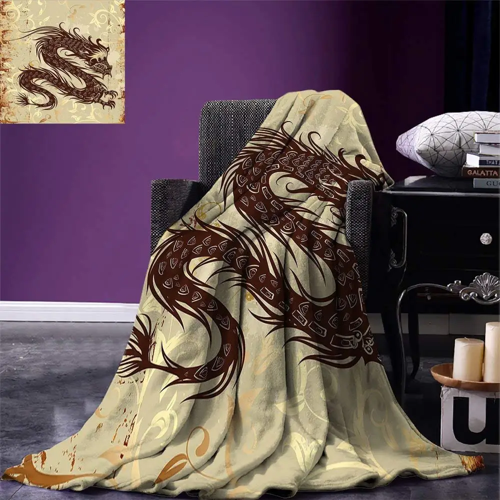 Мягкое покрывало в стиле ретро с изображением японского дракона для кровати, флисового дивана
Мягкое покрывало в стиле ретро с изображением японского дракона для кровати, флисового дивана