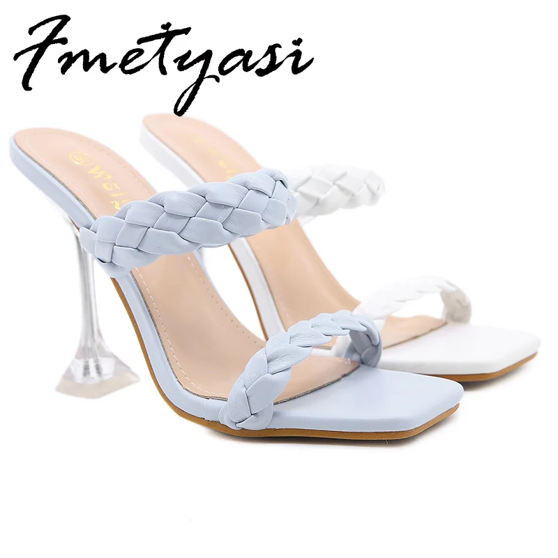 Crystal Sandals Summer Fashion Design Weave Women High Heels Transparent Strange Ladies Slides Open Toe Shoes Shallow Slip-on
Crystal Sandals Summer Fashion Design Weave Women High Heels Transparent Strange Ladies Slides Open Toe Shoes Shallow Slip-on