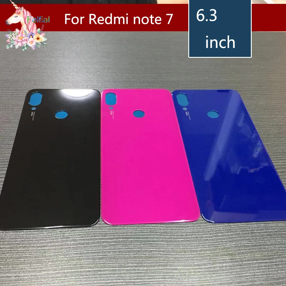 For Xiaomi Redmi note 7 7pro Battery Cover Back Glass Panel Rear Door Housing Case pro battery door | Мобильные телефоны и