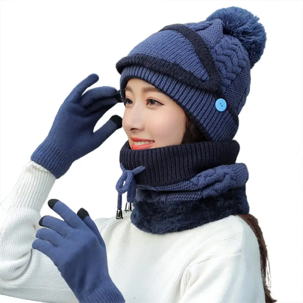 Fashion Women Winter Knitted Beanie Cap Warm Face Cover Neck Scarf Gloves Outdoor Set
Fashion Women Winter Knitted Beanie Cap Warm Face Cover Neck Scarf Gloves Outdoor Set