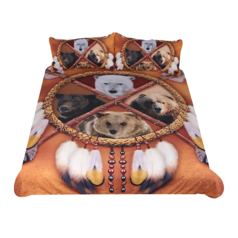 Indian Bear Pattern Duvet Cover High Quality Home Textile Quilt Cover with 2 Pillowcase Fashion Bedding 3 Pcs Set and Sheet
Indian Bear Pattern Duvet Cover High Quality Home Textile Quilt Cover with 2 Pillowcase Fashion Bedding 3 Pcs Set and Sheet