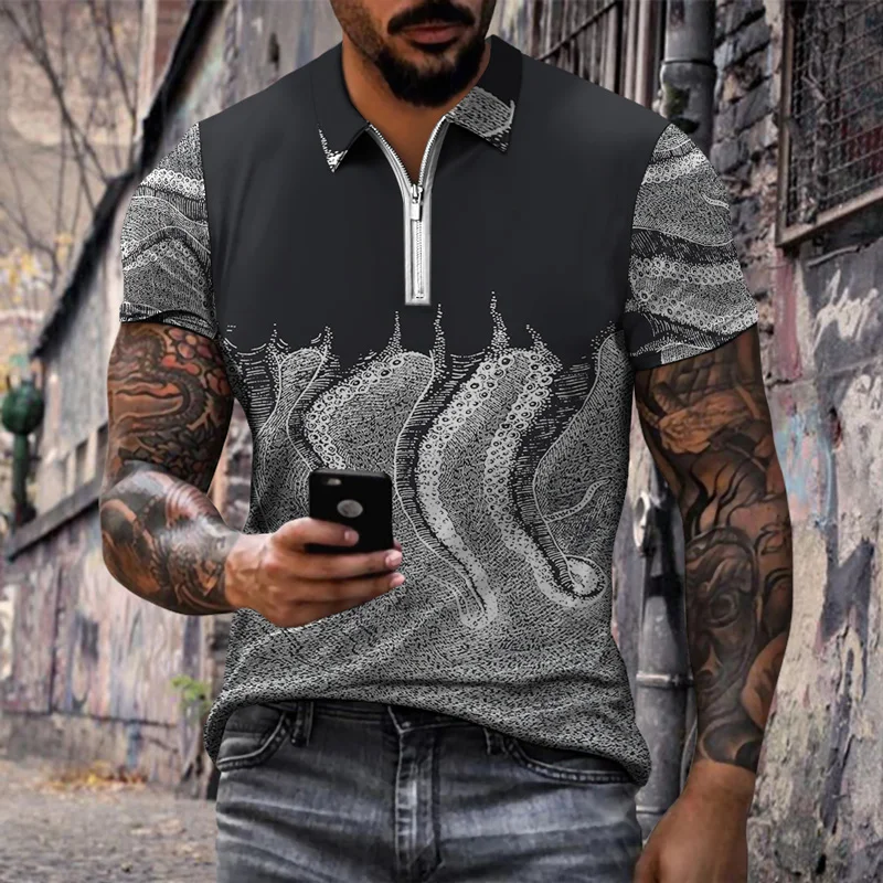 2021 Summer Fashion New Octopus Whiskers 3d Printing Pattern Men's Handsome Casual Short-sleeved Polo Shirt Top
2021 Summer Fashion New Octopus Whiskers 3d Printing Pattern Men's Handsome Casual Short-sleeved Polo Shirt Top