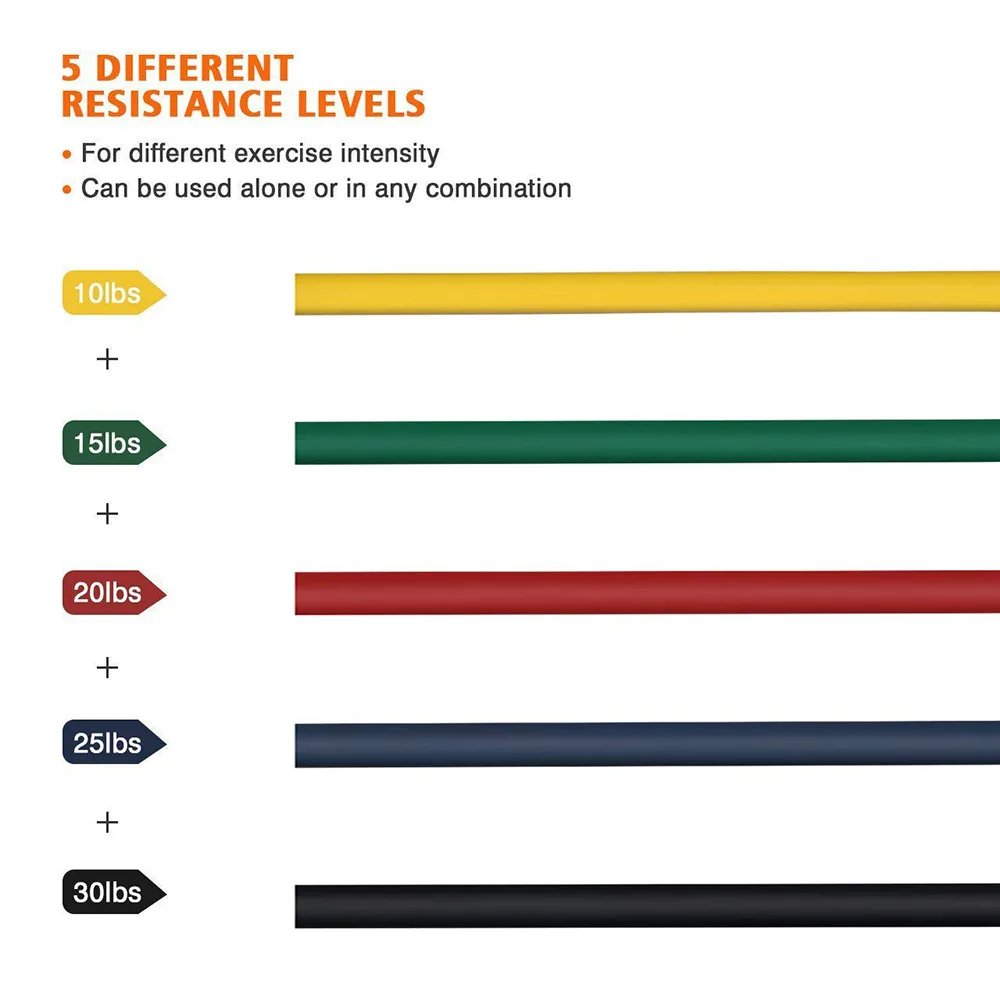 Fitness Resistance Bands 150 Lbs with Door Anchor Muscle Training Rubber Tubes Band Elastic Pull Rope Tension Rope Gym Equipment
Fitness Resistance Bands 150 Lbs with Door Anchor Muscle Training Rubber Tubes Band Elastic Pull Rope Tension Rope Gym Equipment