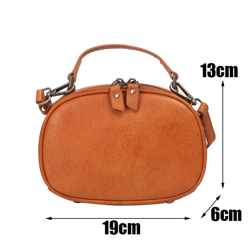 EUMOAN Leather retro cute small round bag, female cowhide all-match slant bag, ladies one shoulder bag
EUMOAN Leather retro cute small round bag, female cowhide all-match slant bag, ladies one shoulder bag
