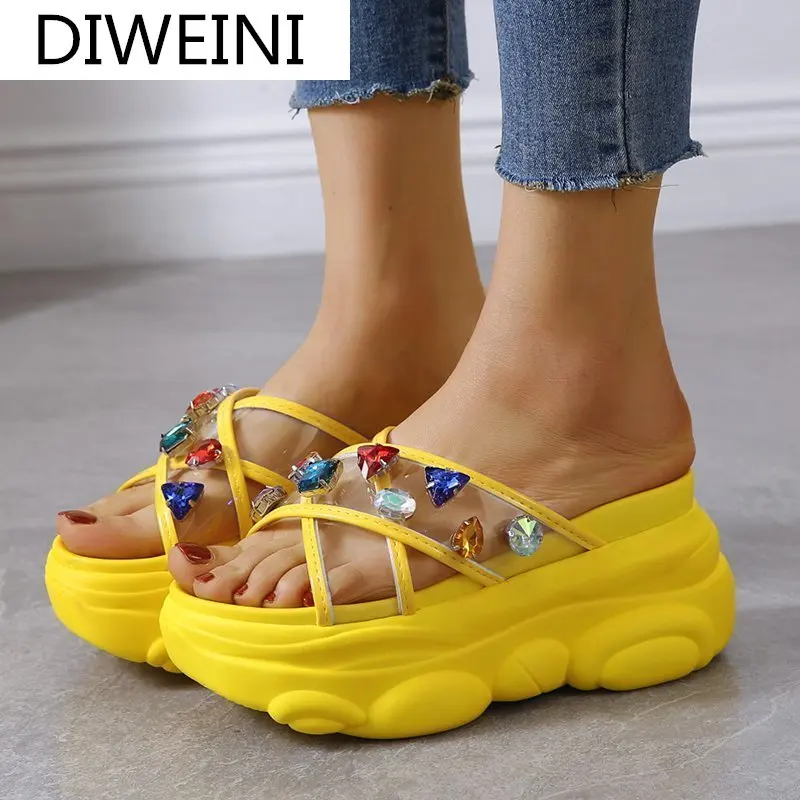 Summer Women's Transparent Crystal Slippers Fashion Sandals Women's Shoes Casual Platform Shoes Woman Beach Shoes Large Size
Summer Women's Transparent Crystal Slippers Fashion Sandals Women's Shoes Casual Platform Shoes Woman Beach Shoes Large Size