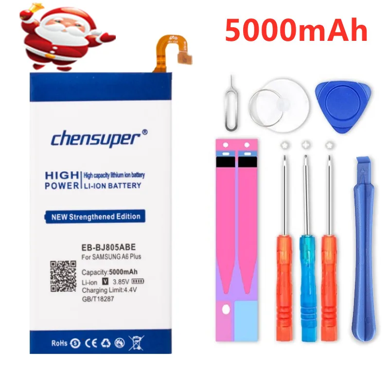 100% оригинальная фотобатарея chensuper 5000 мАч EB-BJ805ABE для Samsung Galaxy A6 Plus A6 + SM-A605F A605G A6050 A605K A605FN A605GN
100% оригинальная фотобатарея chensuper 5000 мАч EB-BJ805ABE для Samsung Galaxy A6 Plus A6 + SM-A605F A605G A6050 A605K A605FN A605GN