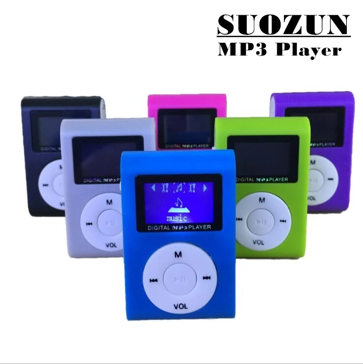 SUOZUN портативный mp3-плеер мини-MP3-плеер с ЖК-экраном музыкальный плеер поддержкой 1