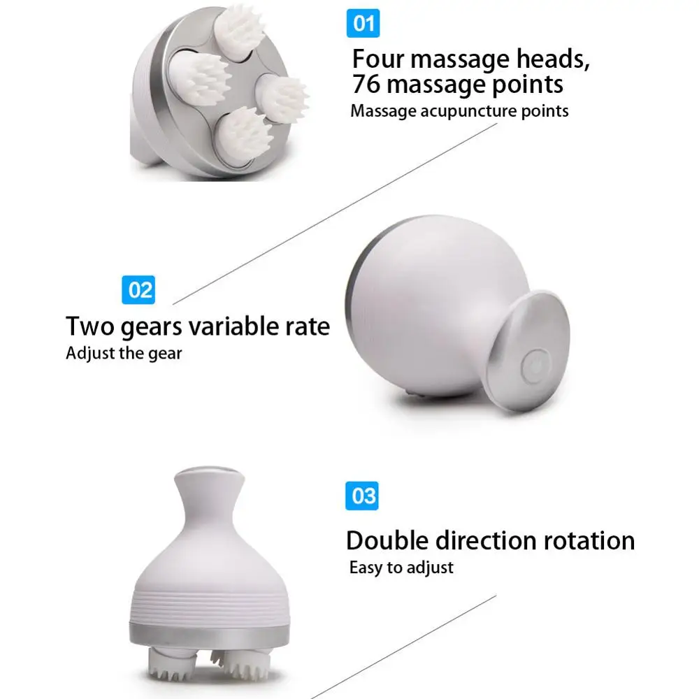 USB Electric Scalp Massager Relieves Pain Fatigue Prevents Hair Loss Waterproof Head Acupressure Massager Household Health Cares
USB Electric Scalp Massager Relieves Pain Fatigue Prevents Hair Loss Waterproof Head Acupressure Massager Household Health Cares