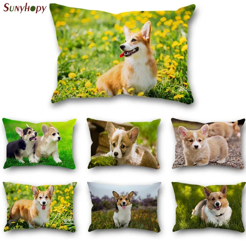 Custom Corgi Pillowcase Satin Fabric Rectangle Bed Pillow Cover For Home Wedding Decorative Pillowcases 2-ZMT
Custom Corgi Pillowcase Satin Fabric Rectangle Bed Pillow Cover For Home Wedding Decorative Pillowcases 2-ZMT