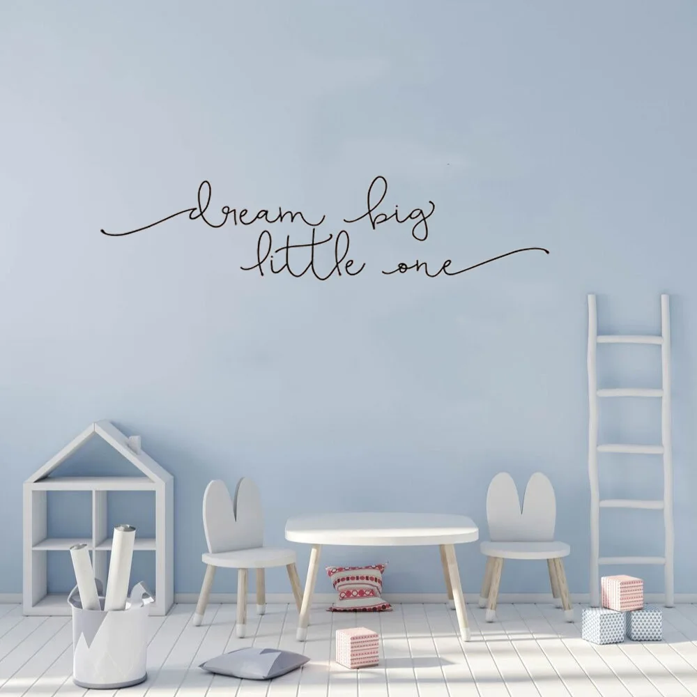 Dream Big, Little One Vinyl Wall Sticker Decal Baby Nursery Children Motivational Quote Beautiful Bedroom Decoration DIY
Dream Big, Little One Vinyl Wall Sticker Decal Baby Nursery Children Motivational Quote Beautiful Bedroom Decoration DIY