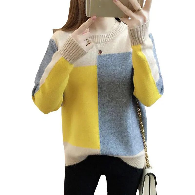 Autumn Winter Knitted Sweater Women 2020 Korean Casual Long Sleeve O-Neck Warm Pullover Sweaters Female Knit Jumpers Top
Autumn Winter Knitted Sweater Women 2020 Korean Casual Long Sleeve O-Neck Warm Pullover Sweaters Female Knit Jumpers Top