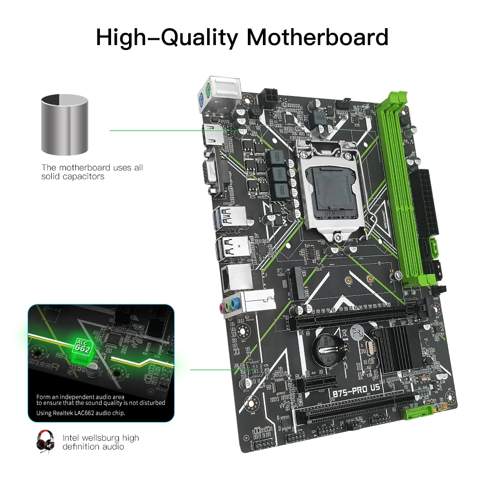 Machinist B75 материнская плата для настольного компьютера с поддержкой процессора Intel