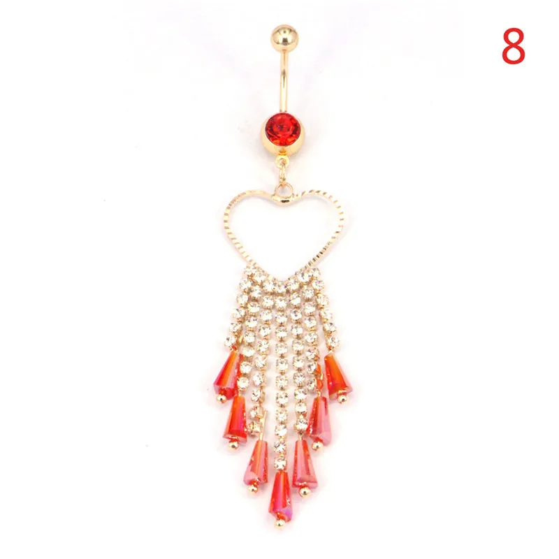 High Quality Medical Steel Crystal Rhinestone Belly Button Ring Dangle Navel Body Jewelry Piercing Tassel 
High Quality Medical Steel Crystal Rhinestone Belly Button Ring Dangle Navel Body Jewelry Piercing Tassel