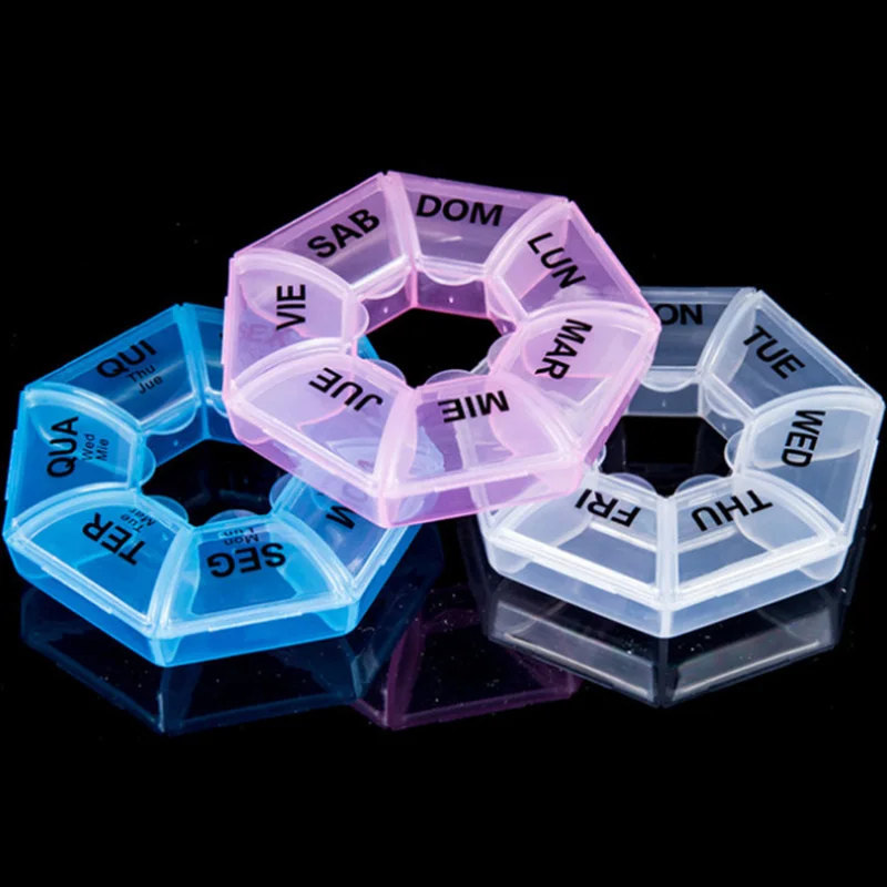 Storage Cases 7 Days Week Jewelry Storage Container Mini Round Pills Organizer Portable Food Grade Medicine Box Plastic Vitamin
Storage Cases 7 Days Week Jewelry Storage Container Mini Round Pills Organizer Portable Food Grade Medicine Box Plastic Vitamin
