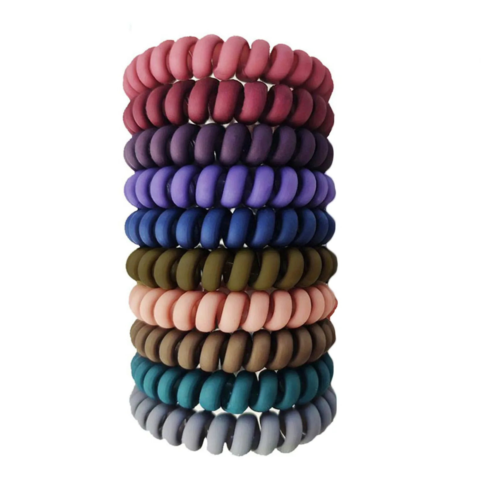 10 Pcs Elastic Hair Bands Transparent Matte Spiral Hair Ties Coil Traceless Hair Band Waterpr Gum Telephone Line Accessories
10 Pcs Elastic Hair Bands Transparent Matte Spiral Hair Ties Coil Traceless Hair Band Waterpr Gum Telephone Line Accessories