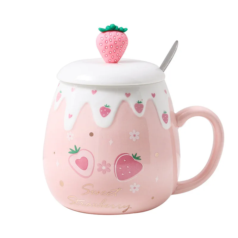 HOMEMAGIC 2021New Style Ceramic Material with Spoon and Bowl Cover Korea Cute Style Stawberry Office Homeuse Mugs Cup
HOMEMAGIC 2021New Style Ceramic Material with Spoon and Bowl Cover Korea Cute Style Stawberry Office Homeuse Mugs Cup