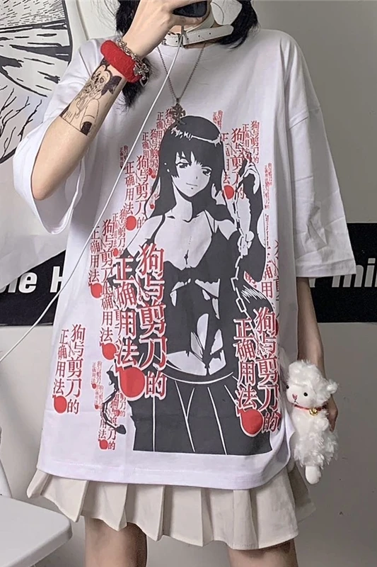 WHOHOLL Women Cartoon Print T-shirt Women's Summer Versatile 2021 Street Dark Goth Punk Long Loose Short Sleeve Top T-shirts
WHOHOLL Women Cartoon Print T-shirt Women's Summer Versatile 2021 Street Dark Goth Punk Long Loose Short Sleeve Top T-shirts