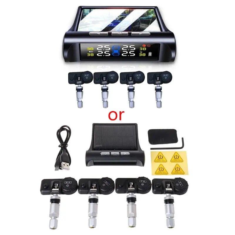 D2TB Solar Wireless TPMS Car Tire Tyre Pressure Monitoring System w/4 Internal Sensor
D2TB Solar Wireless TPMS Car Tire Tyre Pressure Monitoring System w/4 Internal Sensor