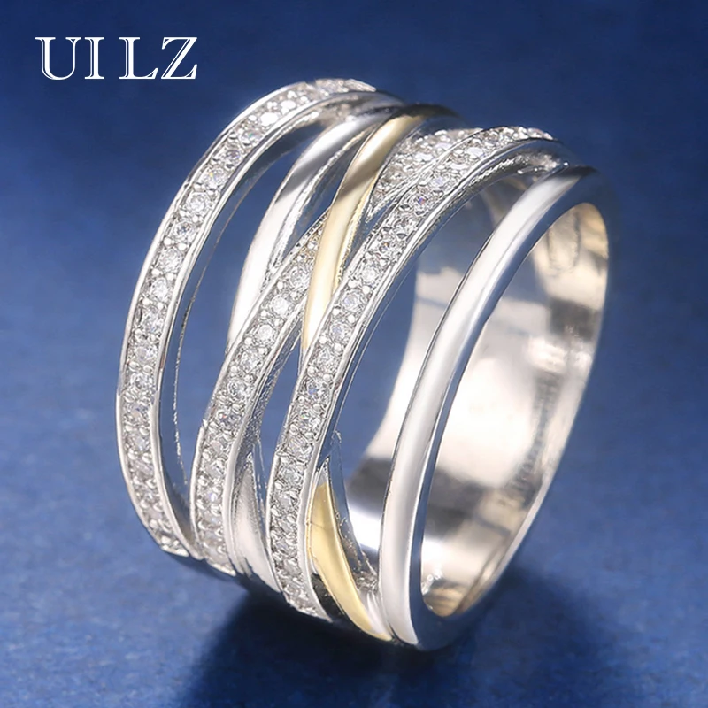 Uilz Vintage Cross Winding Women's Ring Unique Design Micro Paved CZ Wedding Bridal Finger Rings Fashion Jewelry Wholesale
Uilz Vintage Cross Winding Women's Ring Unique Design Micro Paved CZ Wedding Bridal Finger Rings Fashion Jewelry Wholesale