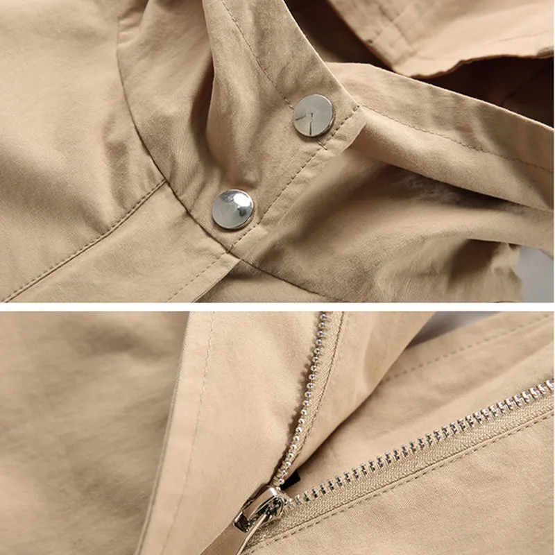 New Fashion Short Trench coat Women Korean Spring Autumn Coats Casual Plus size Hooded Windbreaker Female Tops Outerwear 3XL
New Fashion Short Trench coat Women Korean Spring Autumn Coats Casual Plus size Hooded Windbreaker Female Tops Outerwear 3XL