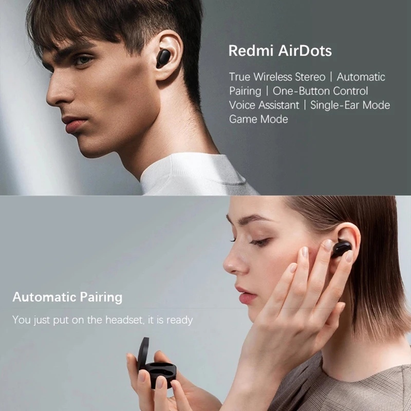 100% оригинальные Xiaomi Redmi AirDots 2 беспроводные наушники Bluetooth 5 0 гарнитура Mi Ture