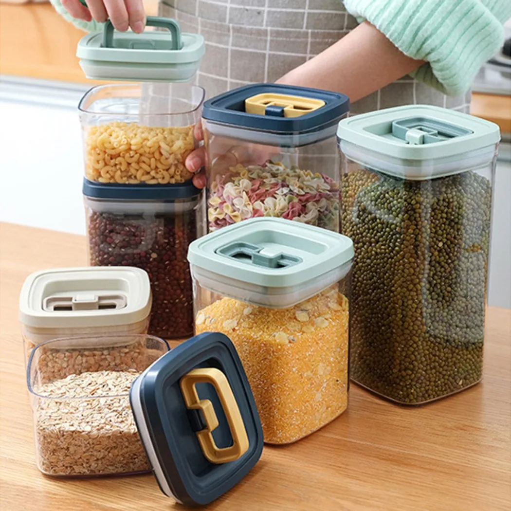 550/1300/2000ML Transparent Food Storage Container Plastic Kitchen Refrigerator Noodle Box Multigrain Storage Tank Sealed Cans
550/1300/2000ML Transparent Food Storage Container Plastic Kitchen Refrigerator Noodle Box Multigrain Storage Tank Sealed Cans