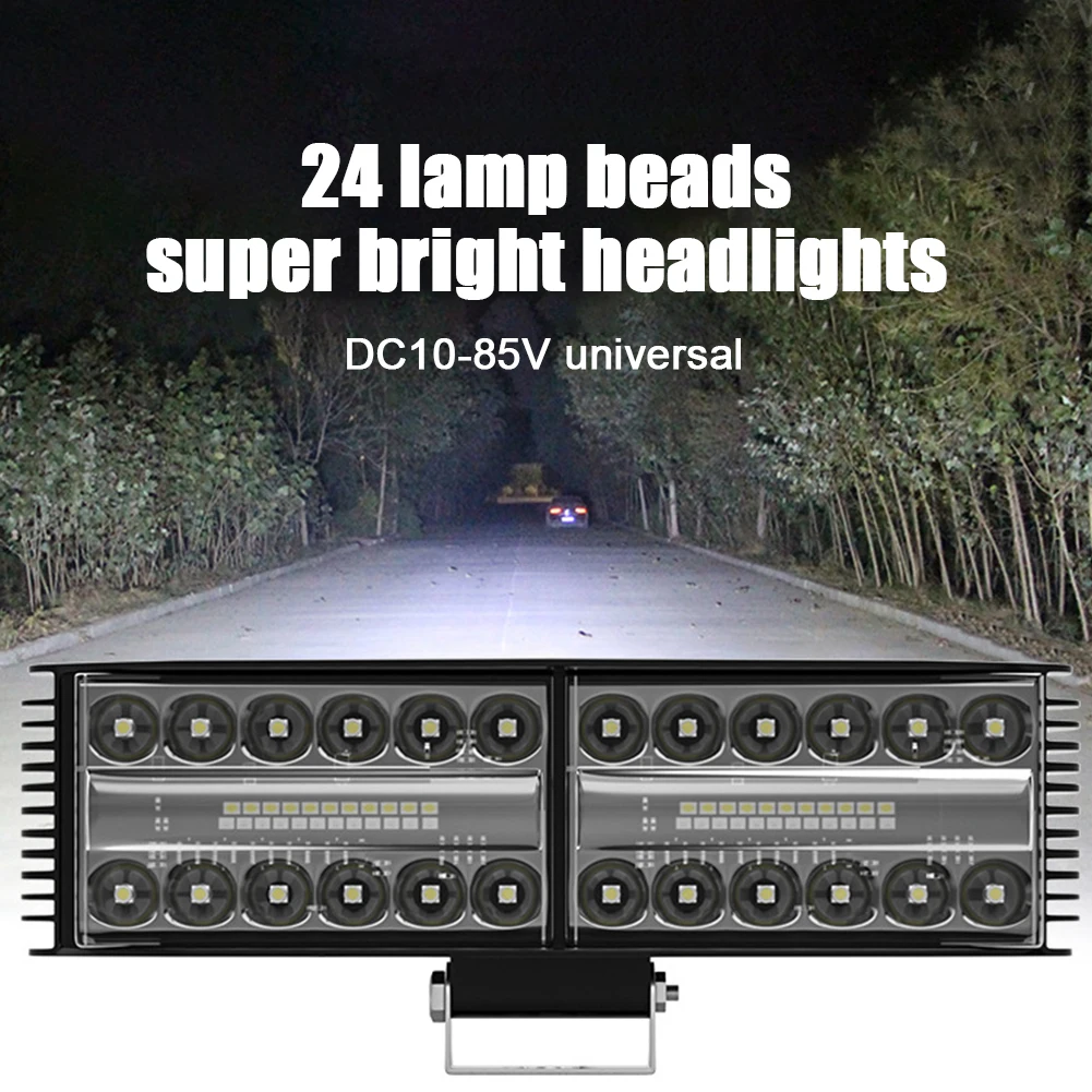 Car Work Light Off-road Vehicle Modified Roof Lamp Hi Lo Beam 3 Modes 24 LED Auto Headlamp DC10-85V 65W Truck 4x4 ATV Light
Car Work Light Off-road Vehicle Modified Roof Lamp Hi Lo Beam 3 Modes 24 LED Auto Headlamp DC10-85V 65W Truck 4x4 ATV Light