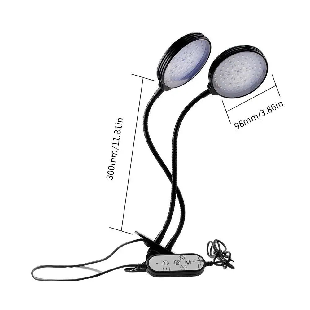LED Plant Light Timing Five-level Dimming Red And Blue Light 30W Double-head Fill Light Clip Plant Growth Light Seedling Plant
LED Plant Light Timing Five-level Dimming Red And Blue Light 30W Double-head Fill Light Clip Plant Growth Light Seedling Plant
