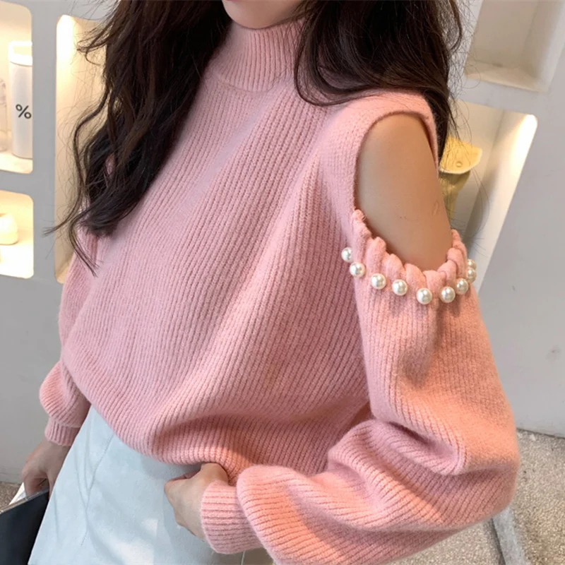 Новинка 2021 Ранняя осень в Корейском стиле маленькая трикотажная ткань с открытыми плечами. 
Новинка 2021 Ранняя осень в Корейском стиле маленькая трикотажная ткань с открытыми плечами.