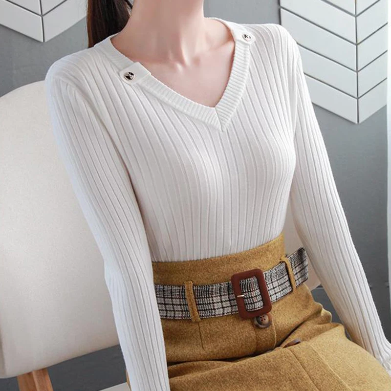 Lucyever 2022 новый весенний женский свитер ребристый облегающий трикотажный Повседневный пуловер с V-образным вырезом топы Модный женский джемпер на пуговицах для офиса
Lucyever 2022 новый весенний женский свитер ребристый облегающий трикотажный Повседневный пуловер с V-образным вырезом топы Модный женский джемпер на пуговицах для офиса