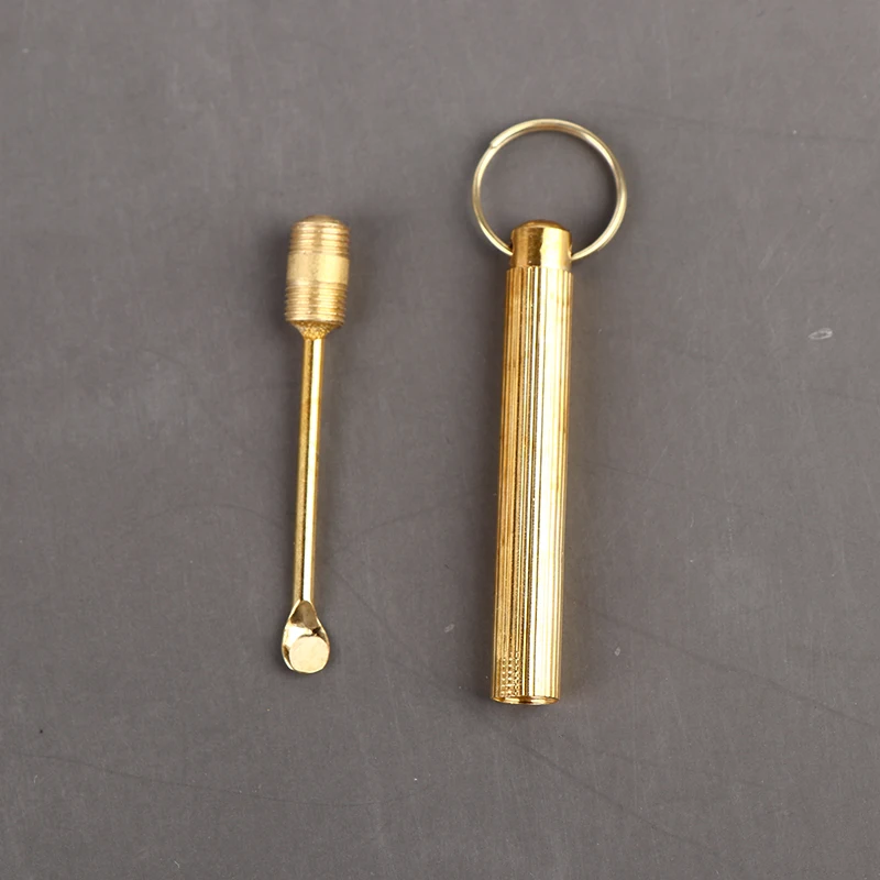 Gold Brass Snuff Spoon Sniffer Snorter Powder Hoover Hooteer Metal Snuff Tobacco Pipe Shovel Key Chain Pocket Size
Gold Brass Snuff Spoon Sniffer Snorter Powder Hoover Hooteer Metal Snuff Tobacco Pipe Shovel Key Chain Pocket Size