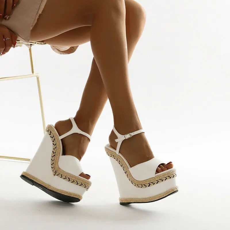 Womens High Heels Wedge Ankle Strap Shoes Open Toe Platform Sandals Nightclub C227
Womens High Heels Wedge Ankle Strap Shoes Open Toe Platform Sandals Nightclub C227