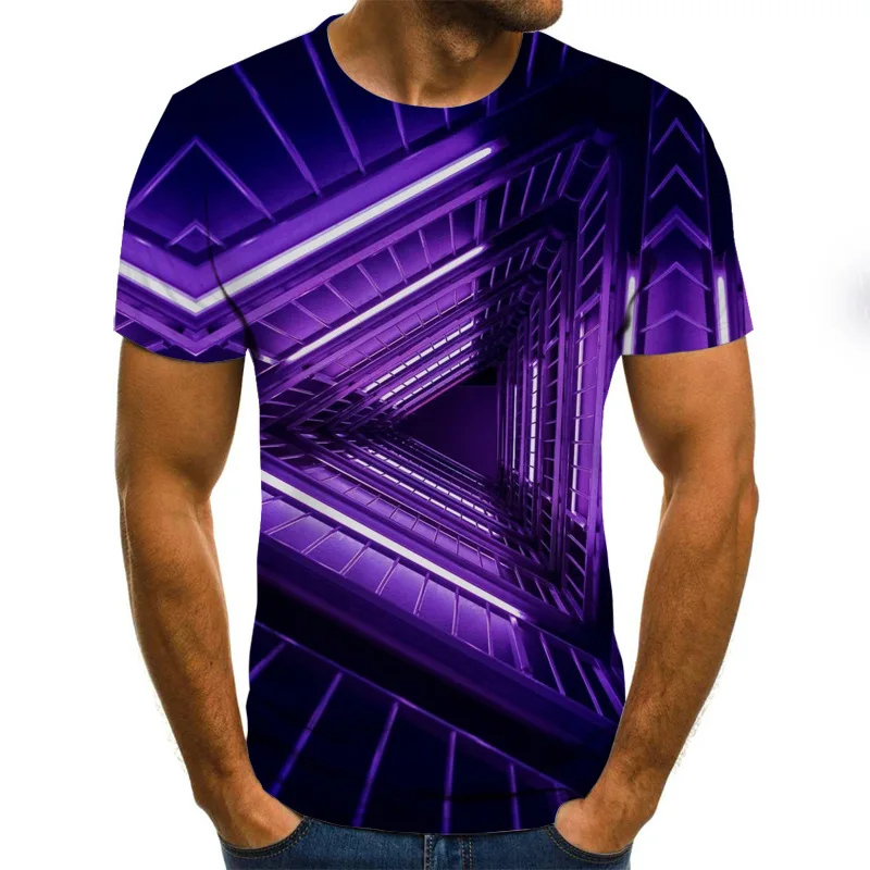 2021 new sci-fi colorful geometric 3D digital printing T-shirt men's short sleeves
2021 new sci-fi colorful geometric 3D digital printing T-shirt men's short sleeves