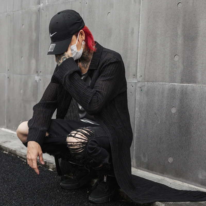 Men summer cotton linen thin long shirt slim fit punk hiphop blouse Japan vintage streetwear men shirt nightclub stage costume
Men summer cotton linen thin long shirt slim fit punk hiphop blouse Japan vintage streetwear men shirt nightclub stage costume