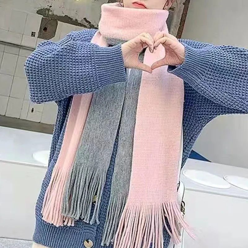 Scarf Women Shawl Autumn And Winter Soft Tassel Thicken Warm Knitted Wool Couple Scarves Wraps Bib Unisex Muffler
Scarf Women Shawl Autumn And Winter Soft Tassel Thicken Warm Knitted Wool Couple Scarves Wraps Bib Unisex Muffler